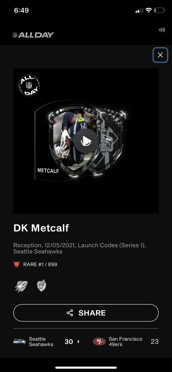 HTally14's tweet photo. @CryptoBallersTS @NFLALLDAY Pulled this bad boy 🤝 let’s gooo https://t.co/9ThV10dJn4