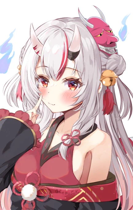 #百鬼絵巻 
去年初めて描いたお嬢をリメイクしてみました 