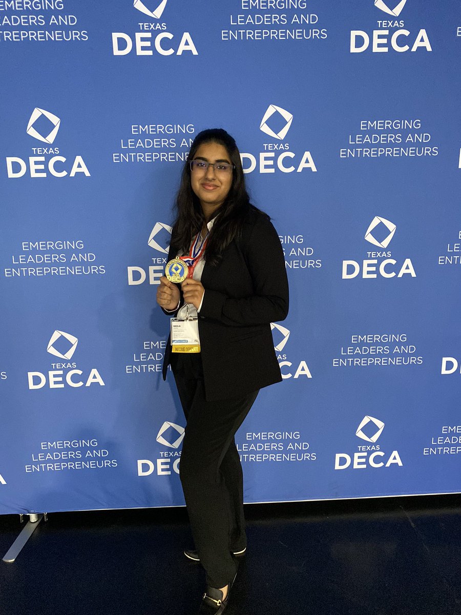 Congratulations to Sreeja Arora for becoming a state finalist at Texas DECA state competition in Principles of Finance! <a href="/LeanderHS/">Leander High School</a> <a href="/MrsHefner_LHS/">Brittany Hefner</a> @LHS_principal20