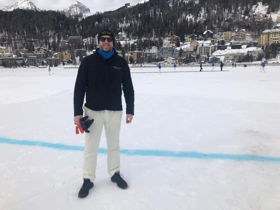 WarsawHussarsCC's tweet photo. In recent days, our player Richard took part in the ❄️Cricket on Ice 2022 ❄️tournament (@COI_StMoritz), which is played every year in winter on a frozen lake in St. Moritz in Switzerland @CricketSwiss 
Maybe one year we will go there as WHCC? :)
#coi2022 #Cricket https://t.co/qGkBgnPGKu