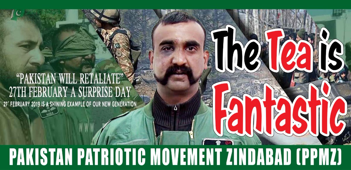 Jatoi1Raja's tweet photo. 27 February 2019 Surprise Day 
I Slut u Sir Asif Ghafoor Sahib and Pakistan Air Force 🇵🇰🇵🇰 Pakistan  🇵🇰 Zindabad 🇵🇰🇵🇰
دنیا کی سب سے مہنگی چاۓ 
Geo Sir Asif Ghafoor @peaceforchange @AGFanOff @AGfan145 @Sukenaalihussa1 @CaptKashifJaved @MasudAKhan6 @soldierspeaks https://t.co/7PqjNZKX0q