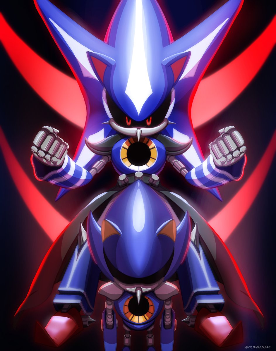 metal sonic and neo metal sonic (sonic and 1 more) drawn by cyberlord1109