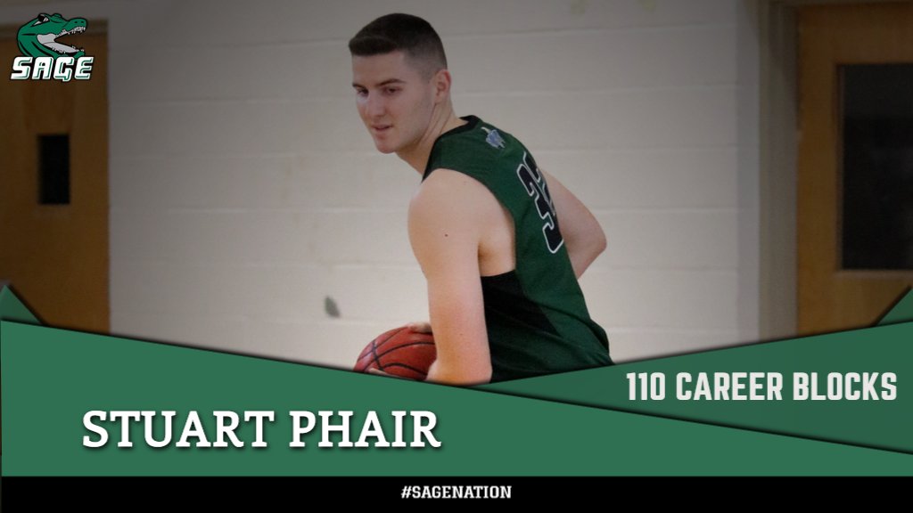 SageGators's tweet image. #SageNation senior forward/center Stuart Phair closed the season second in @Sage_Hoops program records with 110 career blocks.
#SageGators