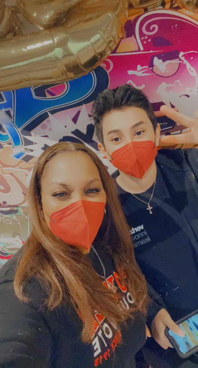 TechTisa's tweet image. Spending my Saturday with my SWAT team President Ramiro and Vice President Valerie @codefortheculture learning how to code beats, fly drones, and use spheros with @DrJEMcDonald