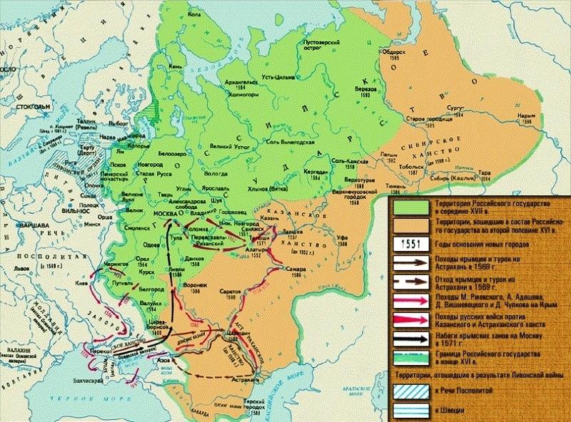 Thirdly, Russian expansion. Under Ivan the Terrible, Russia destroyed Khanates of Kazan, Astrakhan and Siberia. Thus some states which could mobilise nomads were gone. The remaining one, Crimea, was very much preoccupied with the war against Russia which now became existential