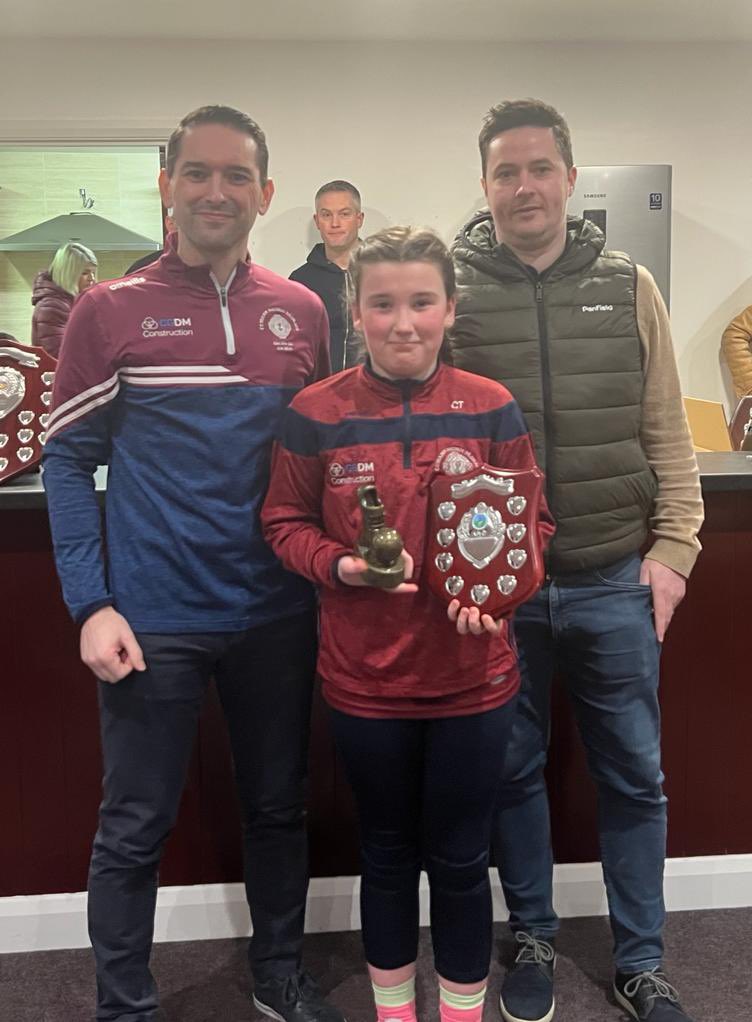 U9 player of the year award went to Senan McAleenan and most improved player went to Cara Travers pictured with coaches <a href="/FarrellEamon/">Eamon Farrell</a> <a href="/mooneydonal/">Donal Mooney</a> well done 👏 <a href="/stpatricksdrum/">St. Patrick's P.S</a> <a href="/stmarysrathfri/">StMarysRathfriland</a>