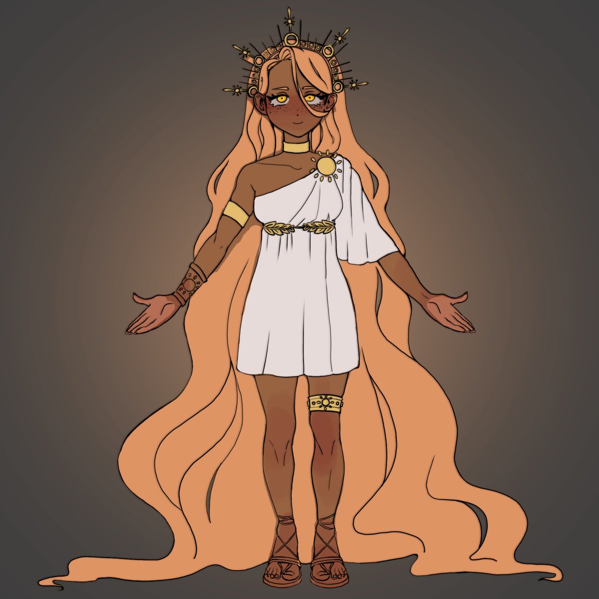 Here’s her full design btw!! Her name is Sol