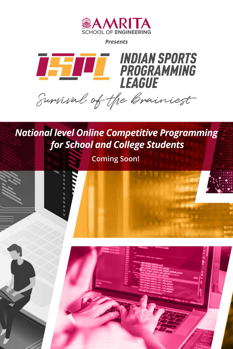 CodeDrills's tweet image. Coming Soon !!
 #codedrills #programming #coding #competitveprogramming #SoftwareEngineer #Indiansportsprogrammingleague