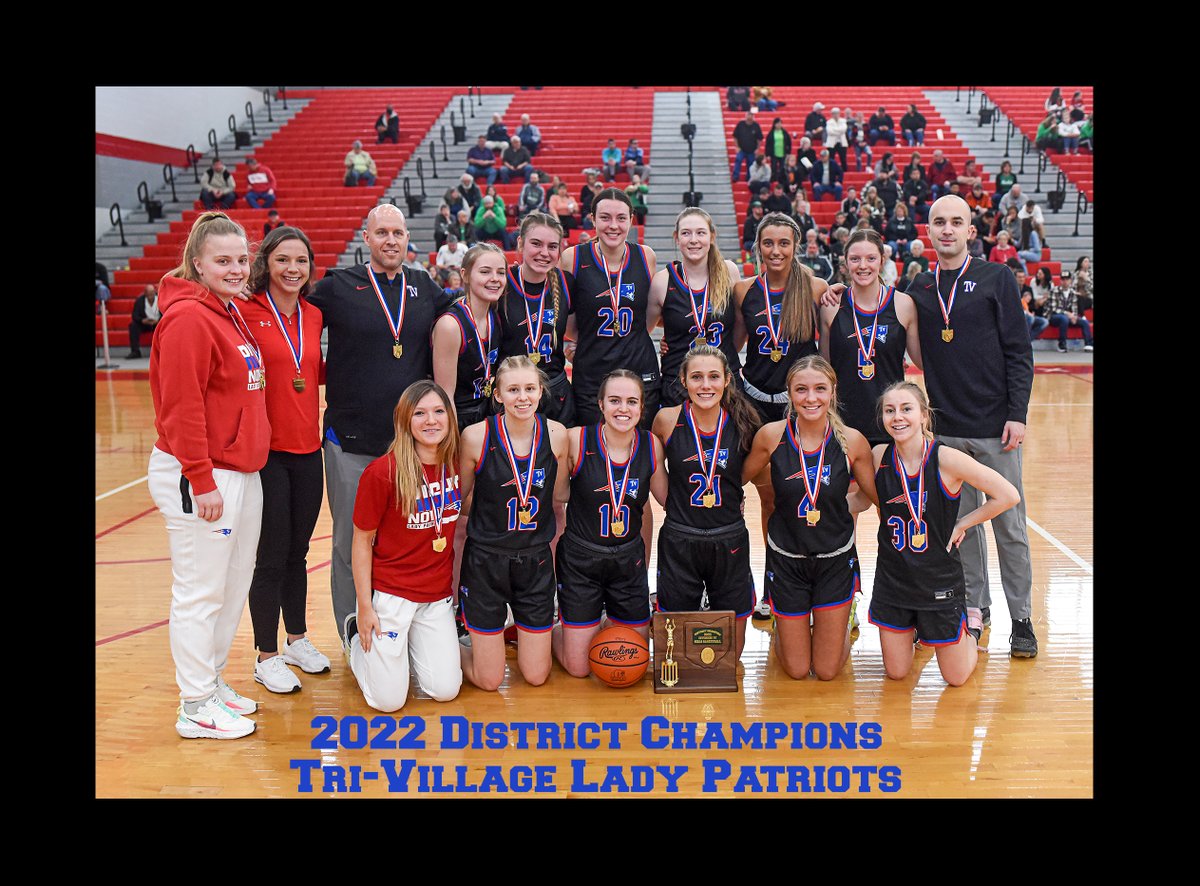 Dale Barger (@db_sportsreport) on Twitter photo Tri-Village wins District 77-27 over Fayetteville-Perry. Lady PATS made 12 triples, 5 by Sagester in 1st half. <a href="/rylee_sagester/">Rylee Sagester</a> 22 pts, <a href="/morgan_hunt5/">Morgan Hunt</a> 15, <a href="/MeghanDowning10/">Meghan Downing</a> 12.
It's the 7 straight District Title for the LADY PATS
<a href="/TV_AthleticDept/">Tri-Village Athletic Department</a> <a href="/TVLadyPatriots/">Tri-Village Lady Patriots</a> <a href="/WOACSports/">WOAC Sports</a> Tri-Village wins District 77-27 over Fayetteville-Perry. Lady PATS made 12 triples, 5 by Sagester in 1st half. <a href="/rylee_sagester/">Rylee Sagester</a> 22 pts, <a href="/morgan_hunt5/">Morgan Hunt</a> 15, <a href="/MeghanDowning10/">Meghan Downing</a> 12.
It's the 7 straight District Title for the LADY PATS
<a href="/TV_AthleticDept/">Tri-Village Athletic Department</a> <a href="/TVLadyPatriots/">Tri-Village Lady Patriots</a> <a href="/WOACSports/">WOAC Sports</a>