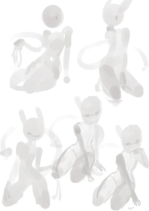 SAIくんのマーカーブラシがないとポーズラフ描けない体になりつつある 