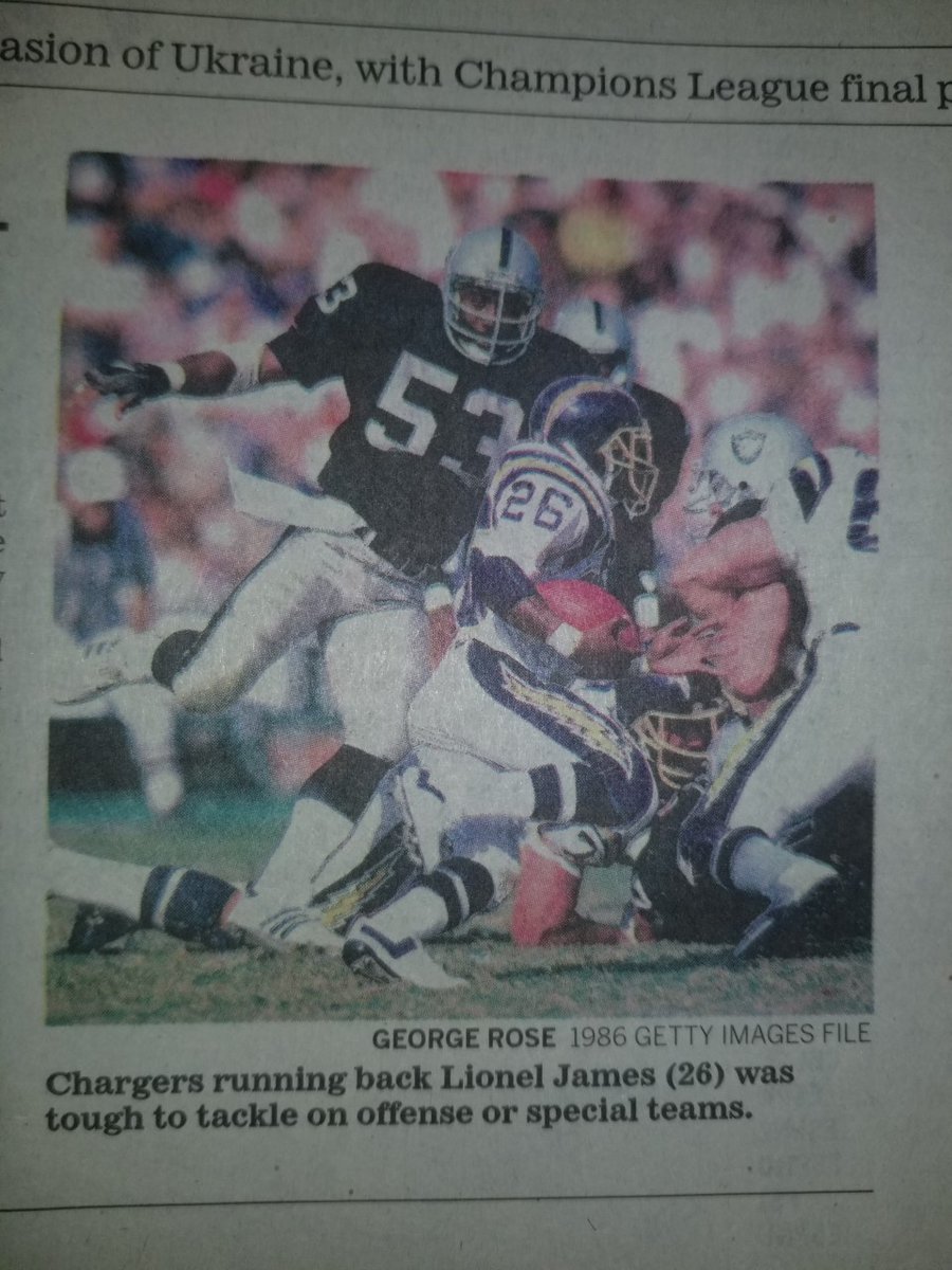 HKgolfgoon's tweet photo. So sad one of my favorite #SanDiegoChargers passed, #LittleTrain Lionel 'Little Train' James. I was in the stadium for every one of his home games, he was just an amazing player π° https://t.co/AjO0IEZizr