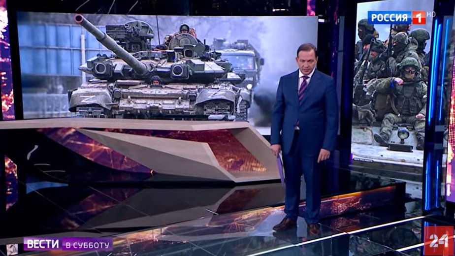 Here's state TV presenter Sergei Brilyov lauding Russia's "special military operation" on tonight's news

He holds a British passport and owns an apartment in West London