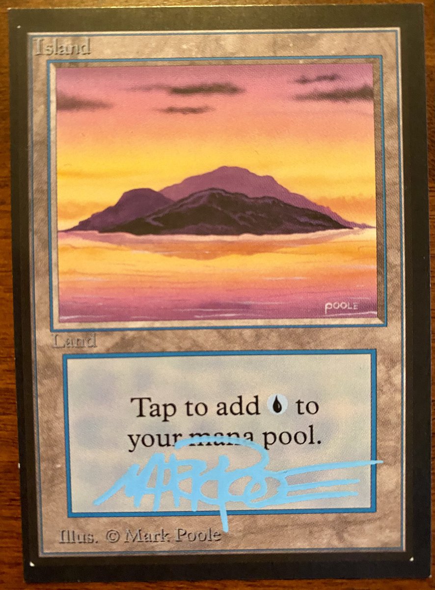 Today I share my newly-acquired piece of artwork: Ancestral Recall hand-painted in acrylics by the great Alpha artist Mark Poole. 

I selected the exceptionally-rare Beta Artist Proof Island (version B) as the canvas for this incredible piece. Please enjoy!
