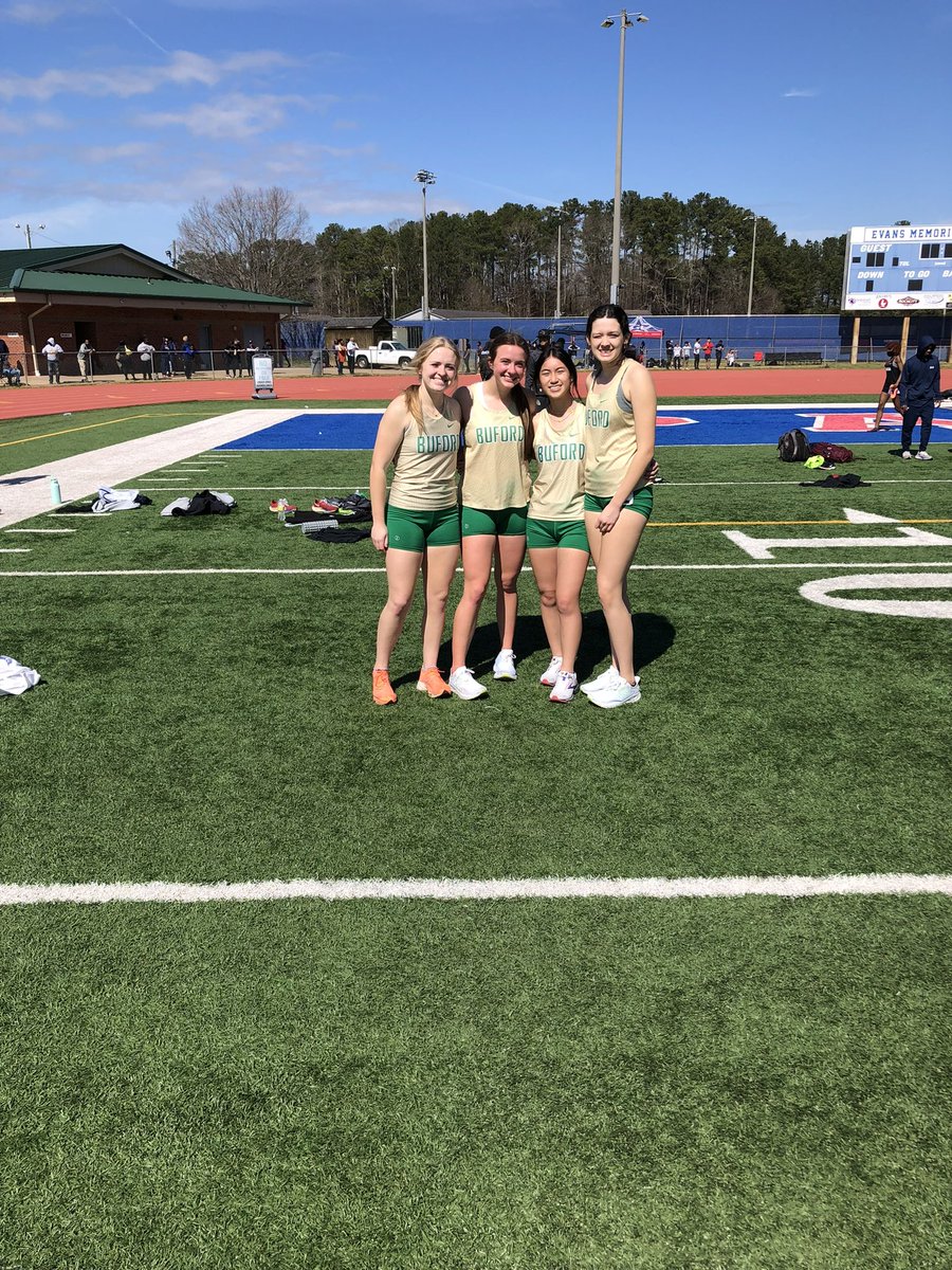 Congratulations to our lady Wolves who won in the 4x800!! They’ve been putting the work in and it’s showing! Congrats girls! Let’s keep building! <a href="/Coach_Davis22/">Coach Davis</a> <a href="/rona1d8/">Coach King</a> <a href="/CoachDre_/">Andre Johnson</a> <a href="/_DeMackk/">DeMack</a> #BufordSpeed🐺
