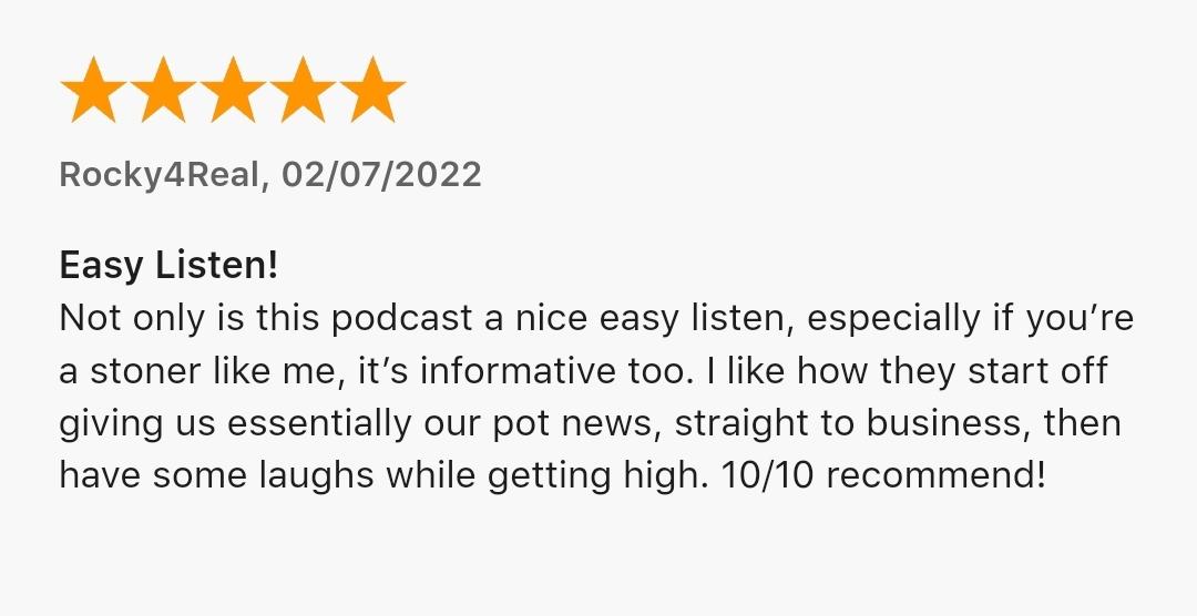 upstatepottalk's tweet photo. Huge shout out to Rocky4Real for this amazing review. Thank you so much. Thanks for smoking along with us! 

#podcastreview #podcast #upstatepottalk #westayhigh https://t.co/1hJH821wyK