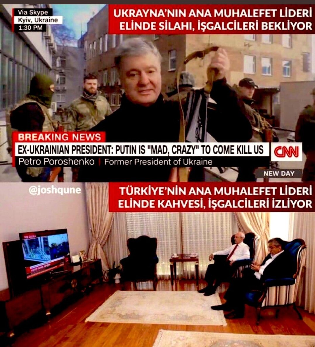 Milli_Reflks's tweet photo. #Ukrania daki Muhalefet Lideri İle Bizdeki Arasındaki Fark...
#DünyaLideri https://t.co/SPnA0P795T