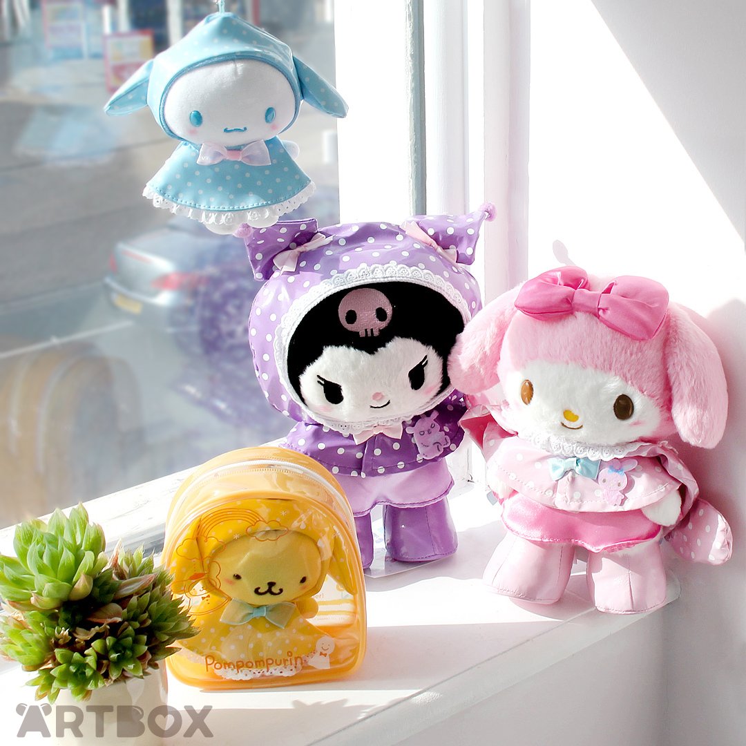 These #Sanrio cuties are waiting for a rainy day to go out and play! 🌦 Collect Acrylic Charms to attach to your umbrella or these adorably cute Plushies, Keychains & matching Pouches to brighten up your rainy days ☔️ >> artbox.co.uk/sanrio~b1.html