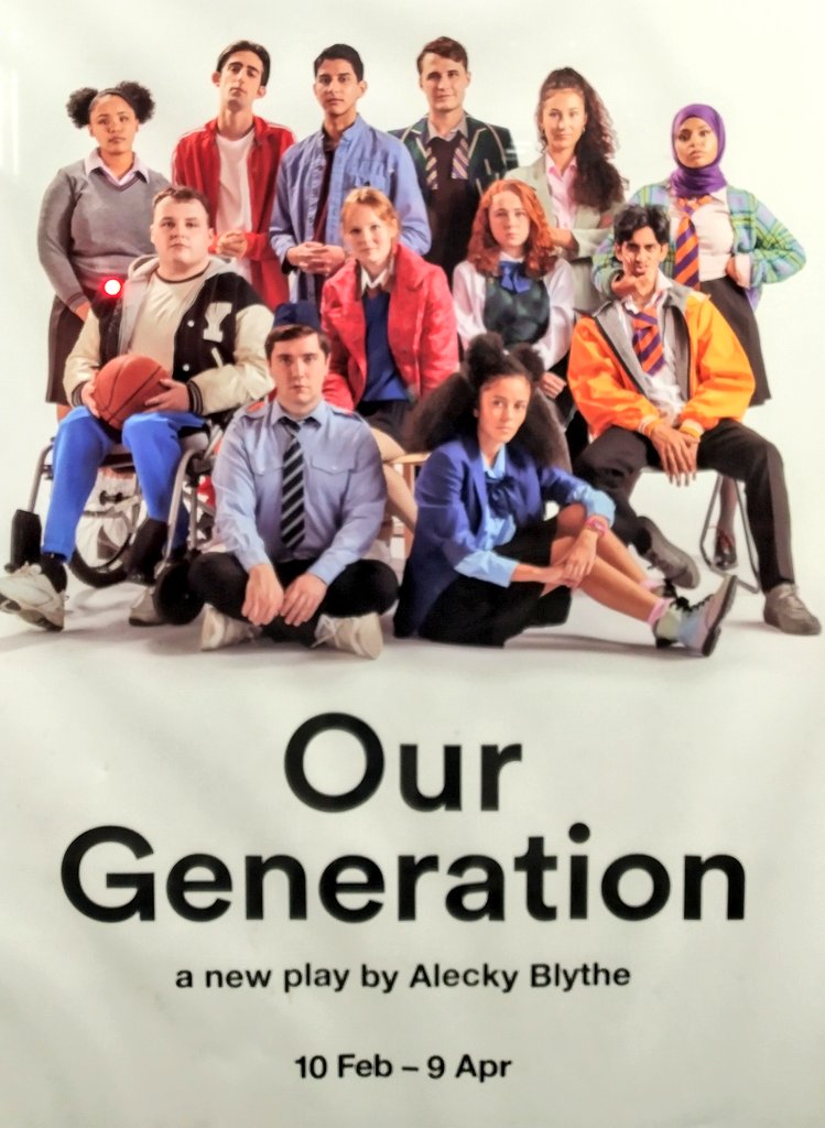 Had the best time seeing @recordedelivery's 'Our Generation' at @NationalTheatre last night. I was totally invested in the lives of those 12 teenagers & their families, I laughed & cried. Don't be put off by 3+ hour running time, it's brilliantly done & deserves every success. ❤️