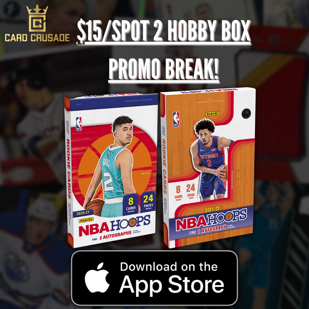 Card_Crusade's tweet photo. Hit that link in our bio and grab a spot before this fills! $15/Random Team for a 2 hobby box break. Let’s go 😤 https://t.co/44trADFXWi