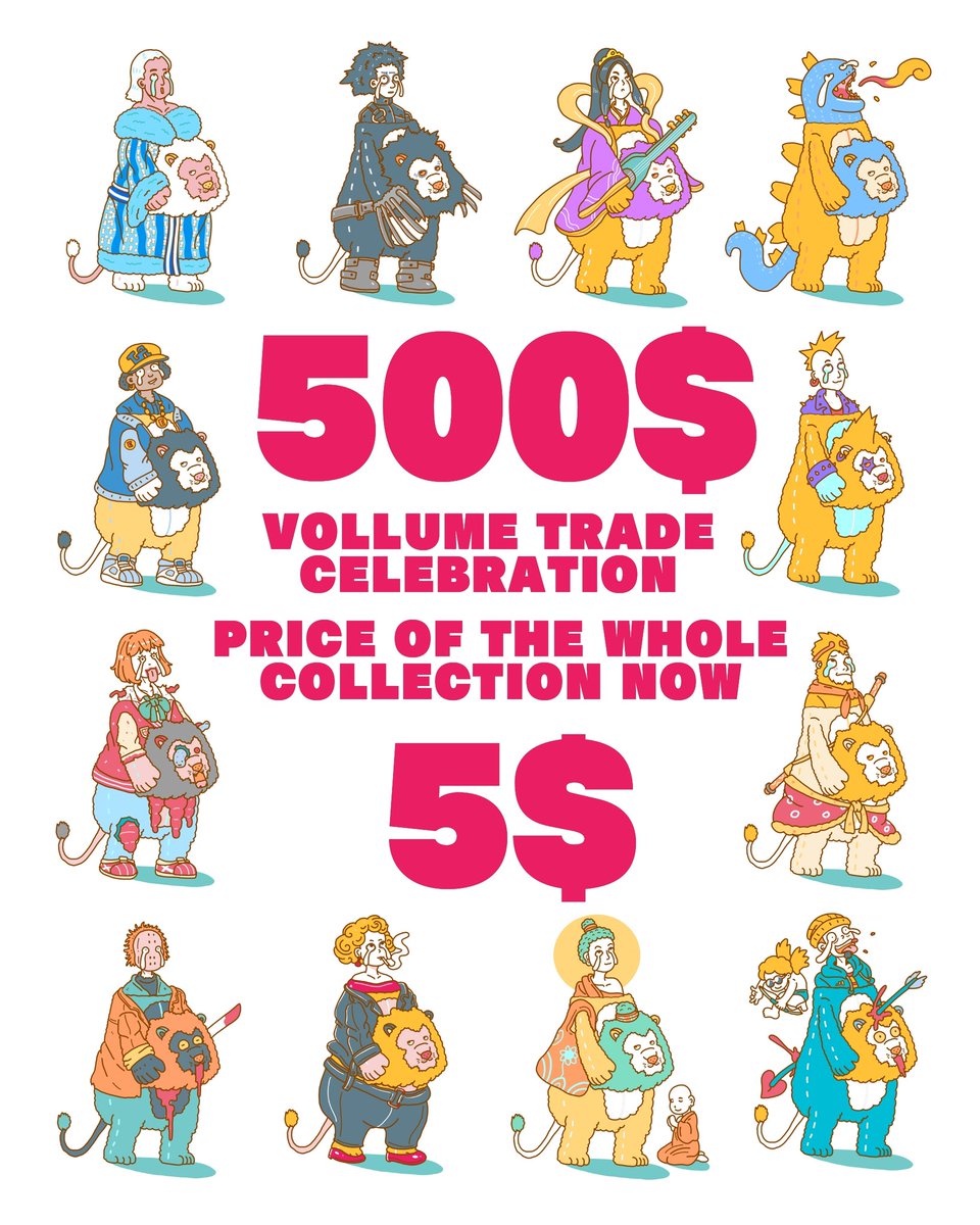 wutikaic's tweet photo. Celebrating 500 $ volume trade, reduce the price of the whole collection to 5 $
This event will end on March 15th at 0:00 AM. 

Click 
https://t.co/jeks7rW2SR

#NFTs #NFTCommunity #nftusa #NFTTHAILAND #NFTJPN #nftkorea #NFTIndonesiaMendunia #nftcollector #NFTGiveaways #cro https://t.co/lXzvGib0rq