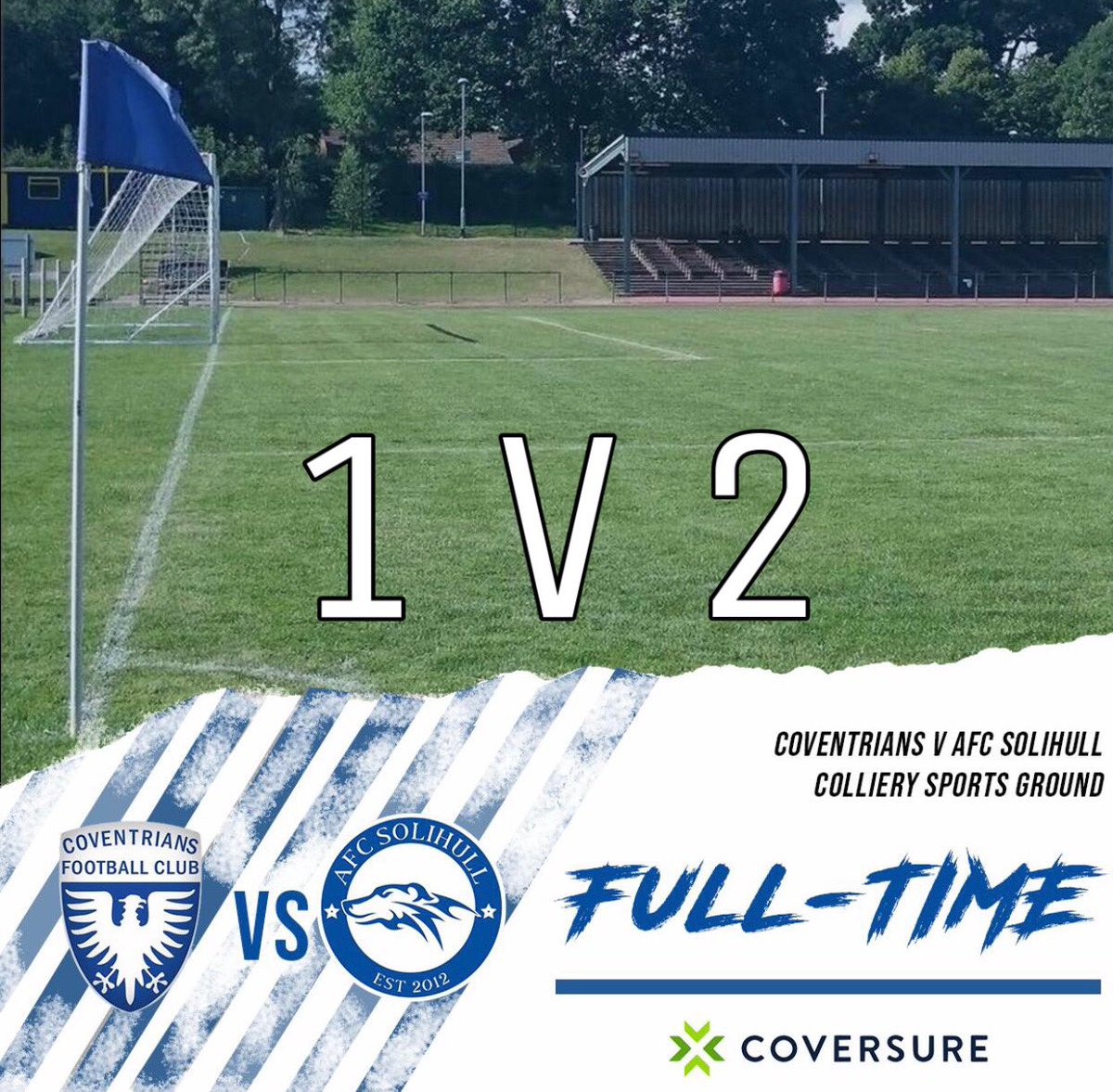 Full Time : Goal scorers 
⚽️ Star Mayemba 
⚽️ Ross Kaar
<a href="/MidlandLeague/">Capelli Sport Midland Football League</a> <a href="/CoversureHarbor/">Coversure, Solihull</a> #afcsolihull 💙💚💙