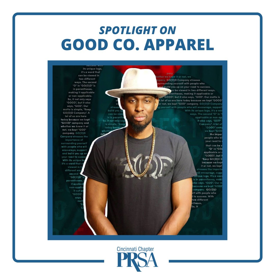 CincinnatiPRSA's tweet photo. Today we'd like to give a shoutout to @goodcoapparel! Years ago, Drew Bohmker, APR mentored them on how to use social media to grow their business, and all these years later he still follows this brand. Drew says "it’s great to see how far the company has come since then!" https://t.co/byGmJNHFbd