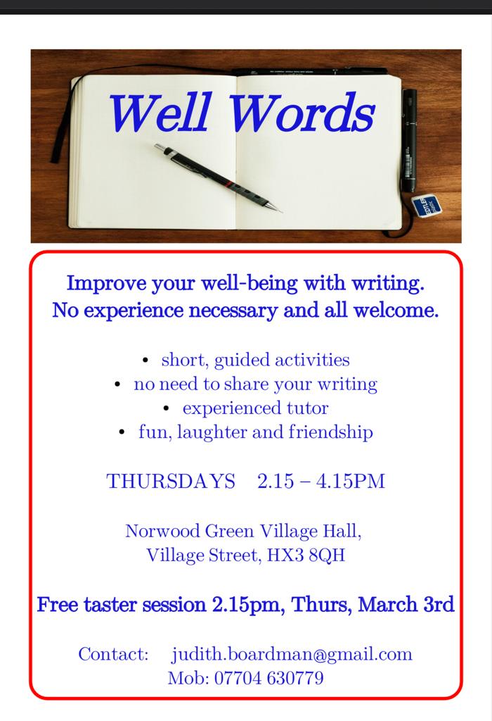 New class at the Norwood Green Village Hall starting on Thursday 3 March