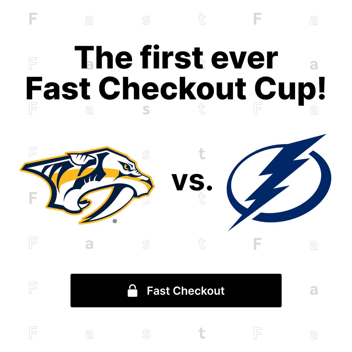 For the first time ever, two official one-click checkout partner teams face off. Who ya got: @nhlpredators or @tblightning?
