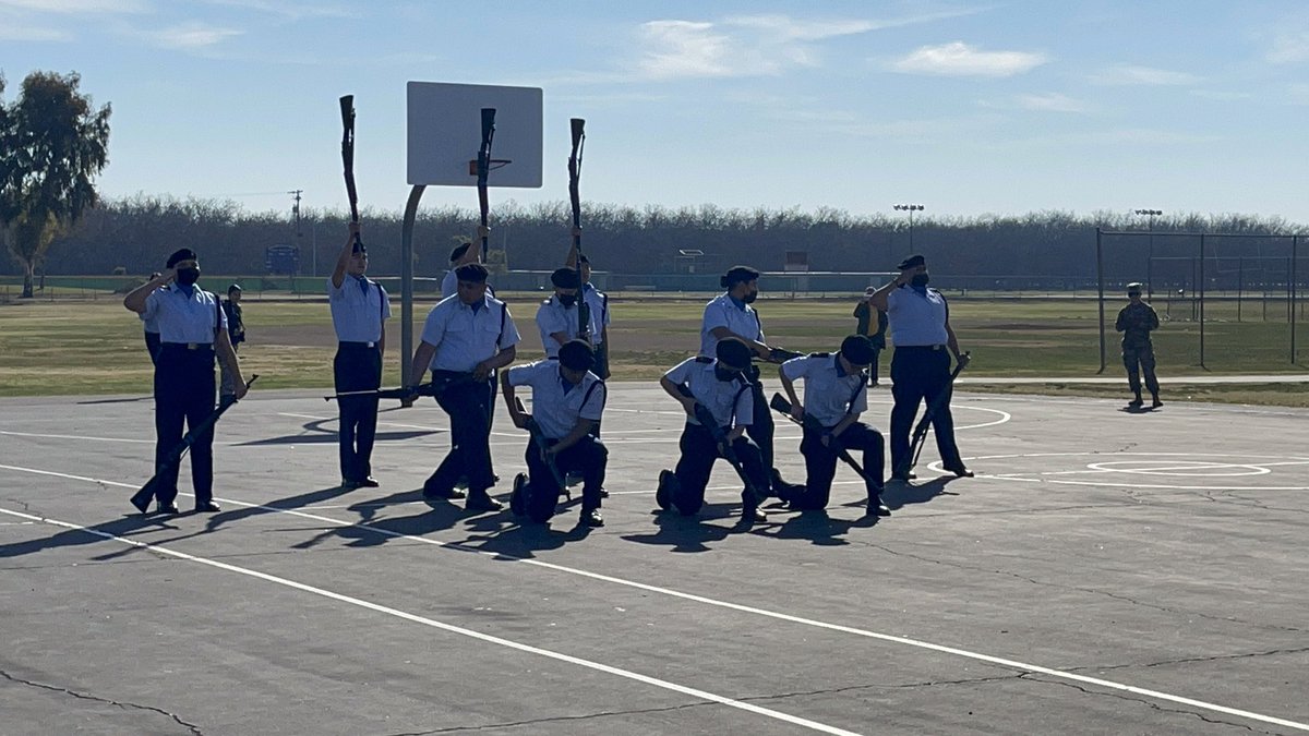 Duncan AFJROTC participating in CECA Drill. #blue jayz #exhibition team