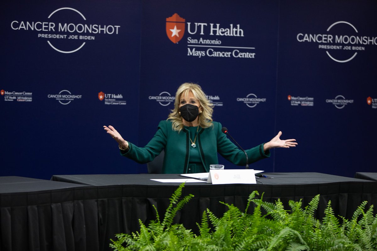 mpdrc's tweet image. Honored for Mays Cancer Center ⁦@UTHealthSAMDA⁩ to stand alongside ⁦@MoffittNews⁩ and friend ⁦@PatrickHwuMD⁩ in hosting ⁦@FLOTUS⁩ and ⁦@NCIDirector⁩ this month to advance #CancerMoonshot &amp;amp; to #EndCancerAsWeKnowIt ⁦@theNCI⁩ ⁦@AACI_Cancer⁩