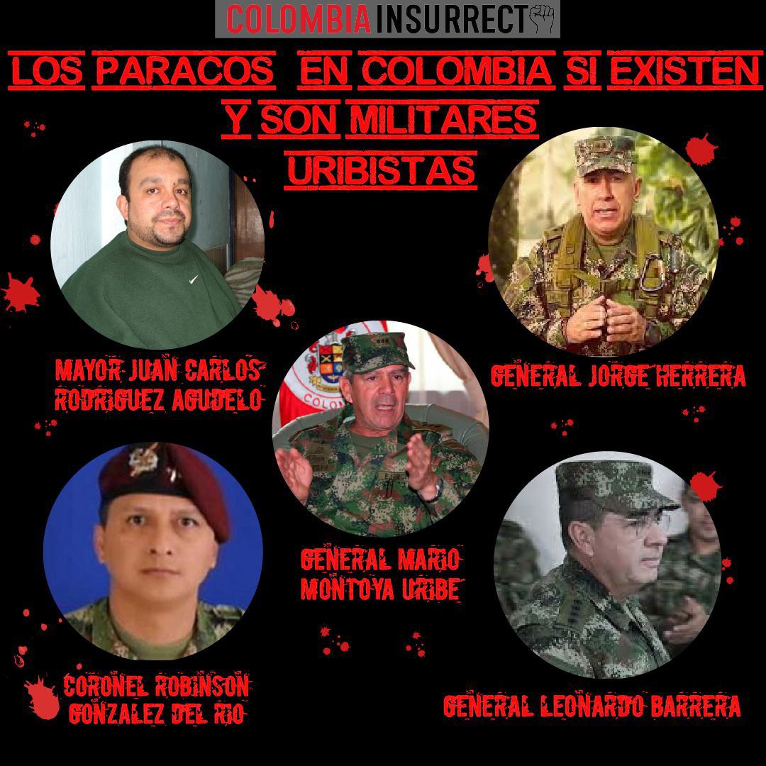 Estos son los verdadero paramilitares de Colombia que estan con el Uribismo.#RebelionEsJusticia