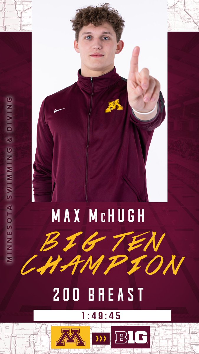 And he left no doubt!!!!

Max McHugh takes down the Big Ten record and pool record as he dominates on his way to a second straight 200 Breast championship!

#B1GMSD