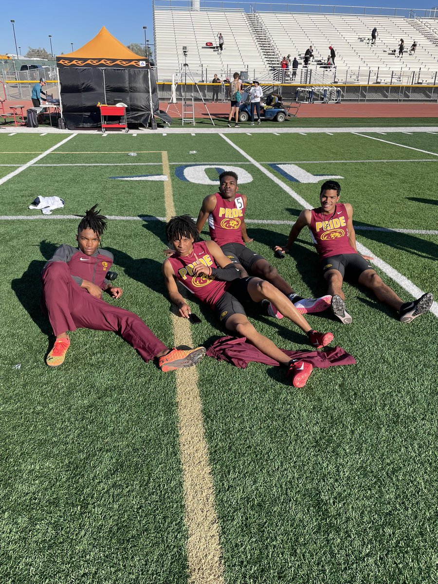 TrevaiaD's tweet photo. Mountain Pointe boys broke the meet record running 3.31.42! Isaiah Brown, Isaac Patterson, Jhaylin Palmer. Congratulations!!! https://t.co/4ApfWtd1YK