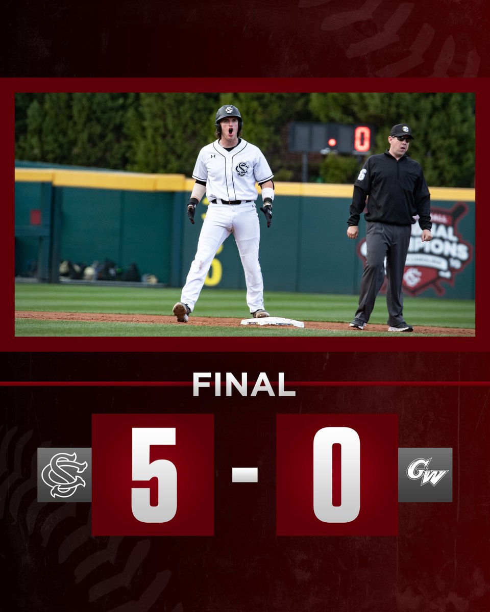 The Gamecocks get the shutout in Game 2 to complete the sweep!!

#Gamecocks | #ForeverToThee