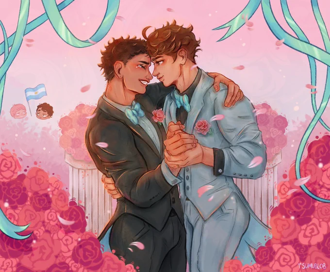 they're married :') 💕💍🇦🇷 
#iwaoi #haikyuu

my gift for @LannieSins for the AF Valentine's exchange <3 