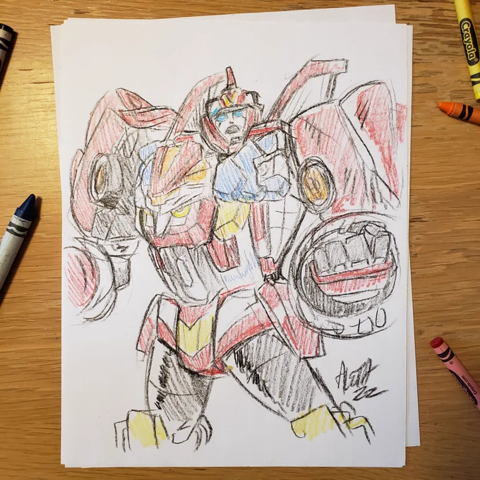 I found out my friends kid watches Tobots.. so... I had to draw him Master V. 