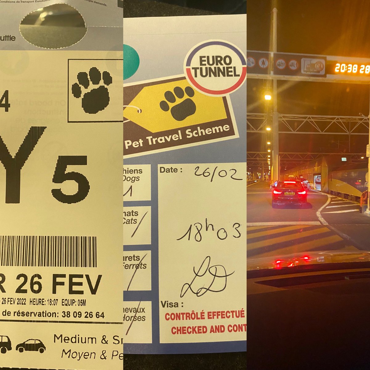 chattylu's tweet photo. @LeShuttle Over two and a half hours from Pet reception to actually boarding a train. Only just started moving at 20:50. I suggest quite a few things need to be reviewed to improve the process! https://t.co/KbdJIveHSJ