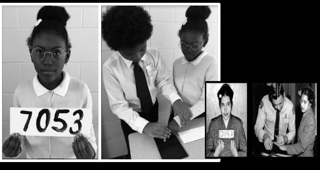 Christy36052594's tweet photo. Wellington Elementary students participated in a Civil Rights Portrait Project. Student researched and recreated powerful photos from the Civil Rights Movement to celebrate Black History Month. The project is currently being displayed in our lobby @JCPSKY https://t.co/V5vtYdorld