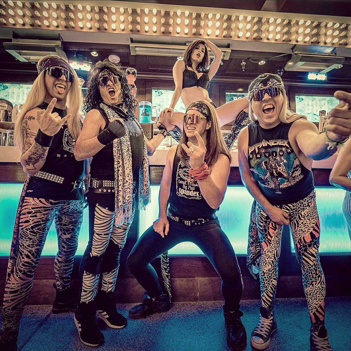 #LightsCameraFremont Catch the 80's vibes when @SpandexNationLV is on Fremont Street Experience. 📷: lott_hughes_photography (IG)