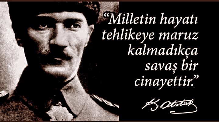 Başkomutan Mustafa Kemal Atatürk  4 Yıl İşgalcilerle,15 Yıl da Cahil,Yobaz, bağnaz düşünceler ile savaştı.!
"83" Yıl'da hâlâ Millet Savaşıyor.?