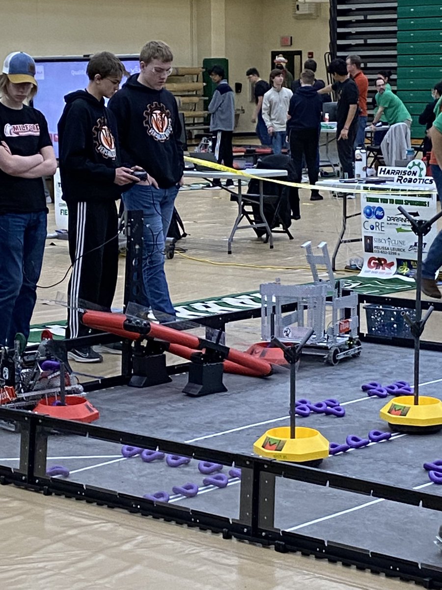 FbCoachMiller's tweet photo. Versailles Robotics had a great day at the VEX Robotics Competition at Harrison HS today. Echoe Grisez and Lola McGhee finished 8th out of 52 teams! @VersaillesScho1 https://t.co/bg6Fiyl5cb