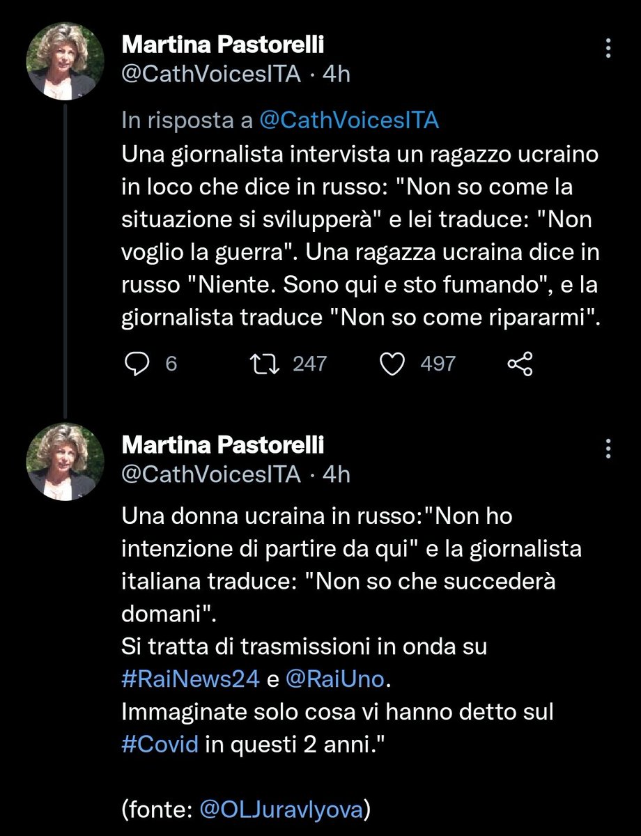 doctormabuse18's tweet photo. #fakenews #RAI #falsifica con traduzioni pro regime UCRAINO le interviste. https://t.co/NMESvGHSDt