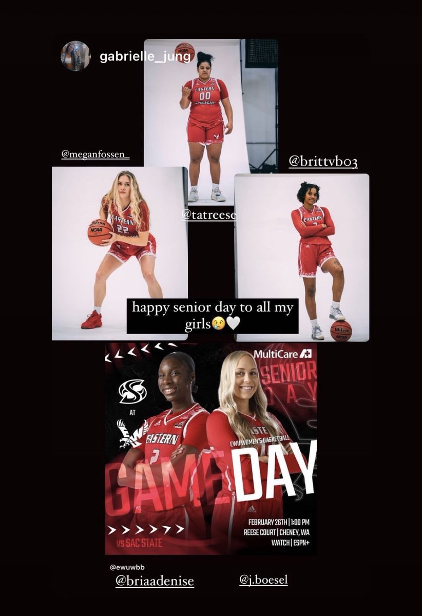 Senior Day! The Way It Should Have Been DONE!!!! <a href="/EWUWBB/">EWU Women's Basketball 🏀</a>
