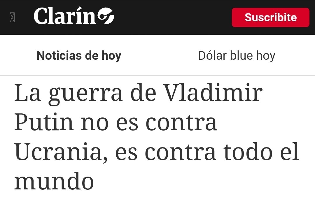 clamorSUR's tweet photo. 5️⃣ | «La guerra de Vladimir Putin no es contra Ucrania, es contra todo el mundo»

https://t.co/5SOZq2A2Fp https://t.co/kM7TpgGF2h