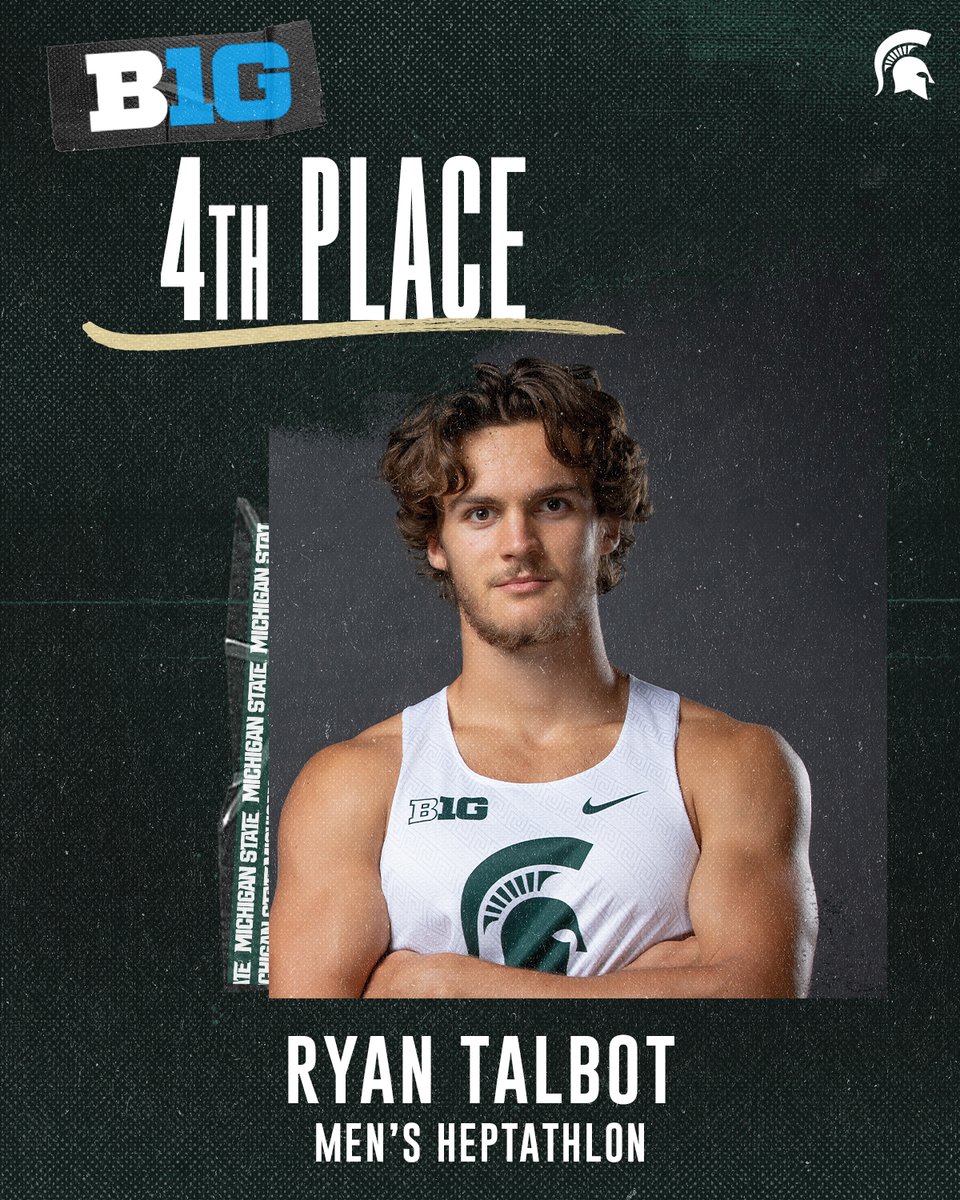 MSU_TFXC's tweet photo. Back-to-back...
Heath Baldwin scores 5697 points to place third in the men's heptathlon at the B1G Championships, while Ryan Talbot's personal-record 5660 points earns him fourth.
#GoGreen | #B1GITF https://t.co/m0AYoiLTVS