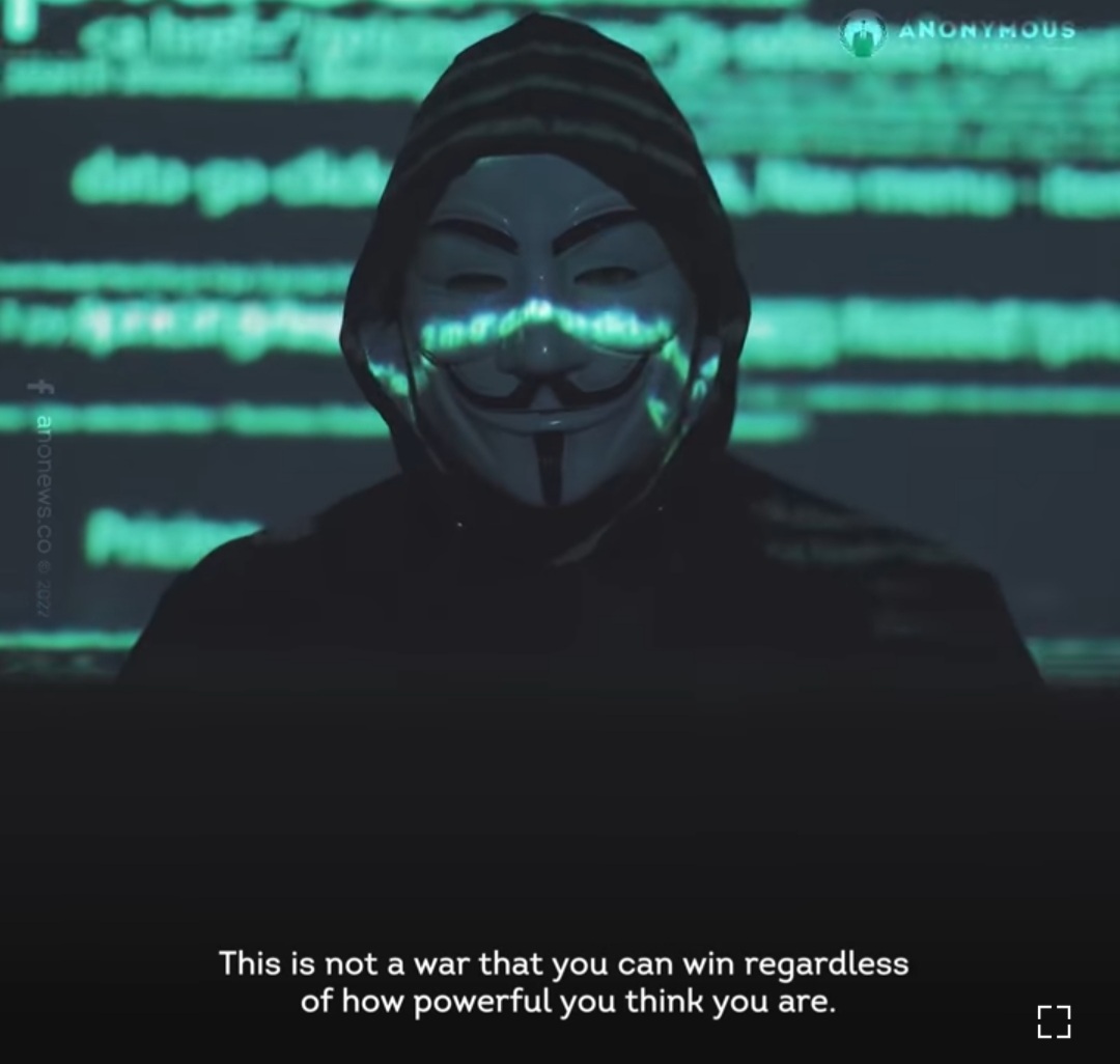 Penso che questa sia la faccia che ogni grande potenza del mondo spera di non vedere mai. 
#Anonymous
