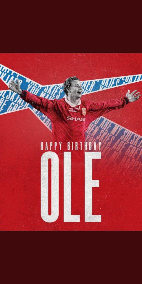 Happy birthday to Ole Gunnar Solskjær,who turns 49 this year.wishing you many more years to come. 