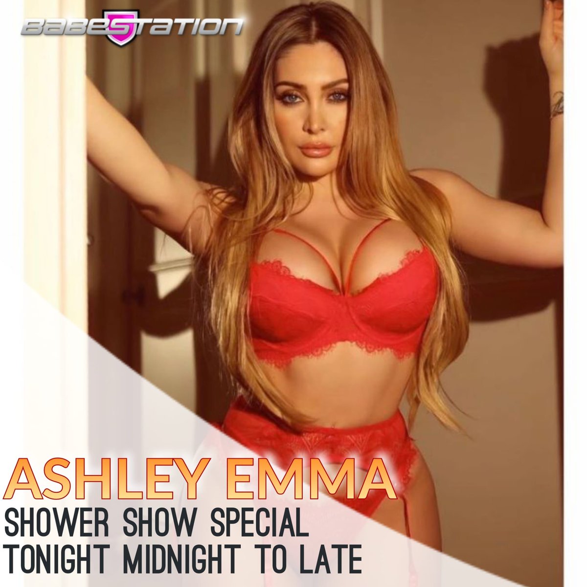 ⏰ Set yourself a reminder. @AshleyEmmax will be live shortly from midnight. And it's a shower special! https://t.co/136aCuF3Gn