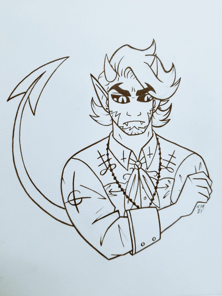 Ooc// I don't draw my boy nearly enough so here's a lil grumpy Tumble wip <3