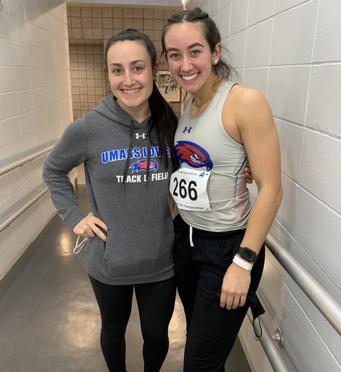NRHSTrack_Field's tweet image. Alumni Shout Out!  Rachel Hill 18’ &amp;amp; Ali Grasso 20’ take 3rd place in three events at the America East Conference Championships.  Rachel went 3.75m in the Pole Vault and Ali went 11.89m in the Triple Jump and 8.99/9.03 in the 60m hurdles.  #alwaysahornet